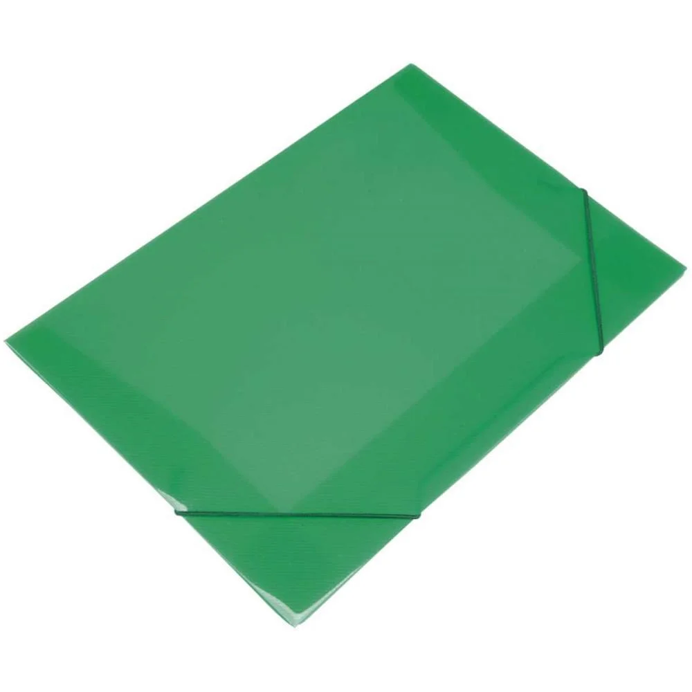 Pasta Aba Elastica Plastica Oficio Verde Soft Polibras (Pct.c/10)