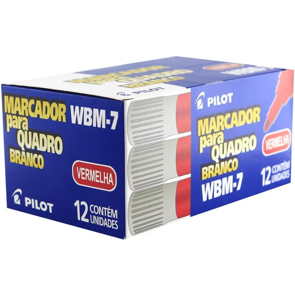Pincel Quadro Branco Wbm-7 Recarregavel Vermelho Pilot (Cx.c/12)