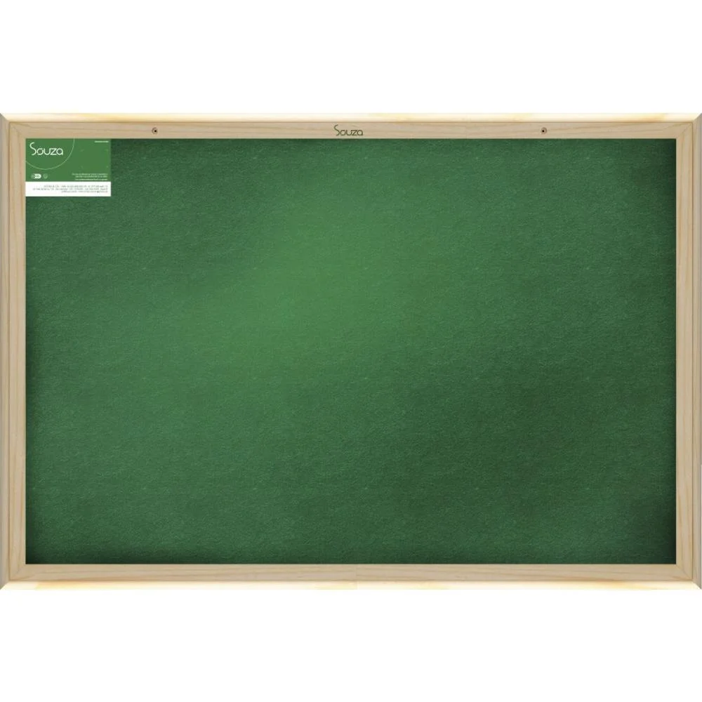 Quadro Aviso Moldura Madeira Feltro Sem Cortica 090X060Cm Souza