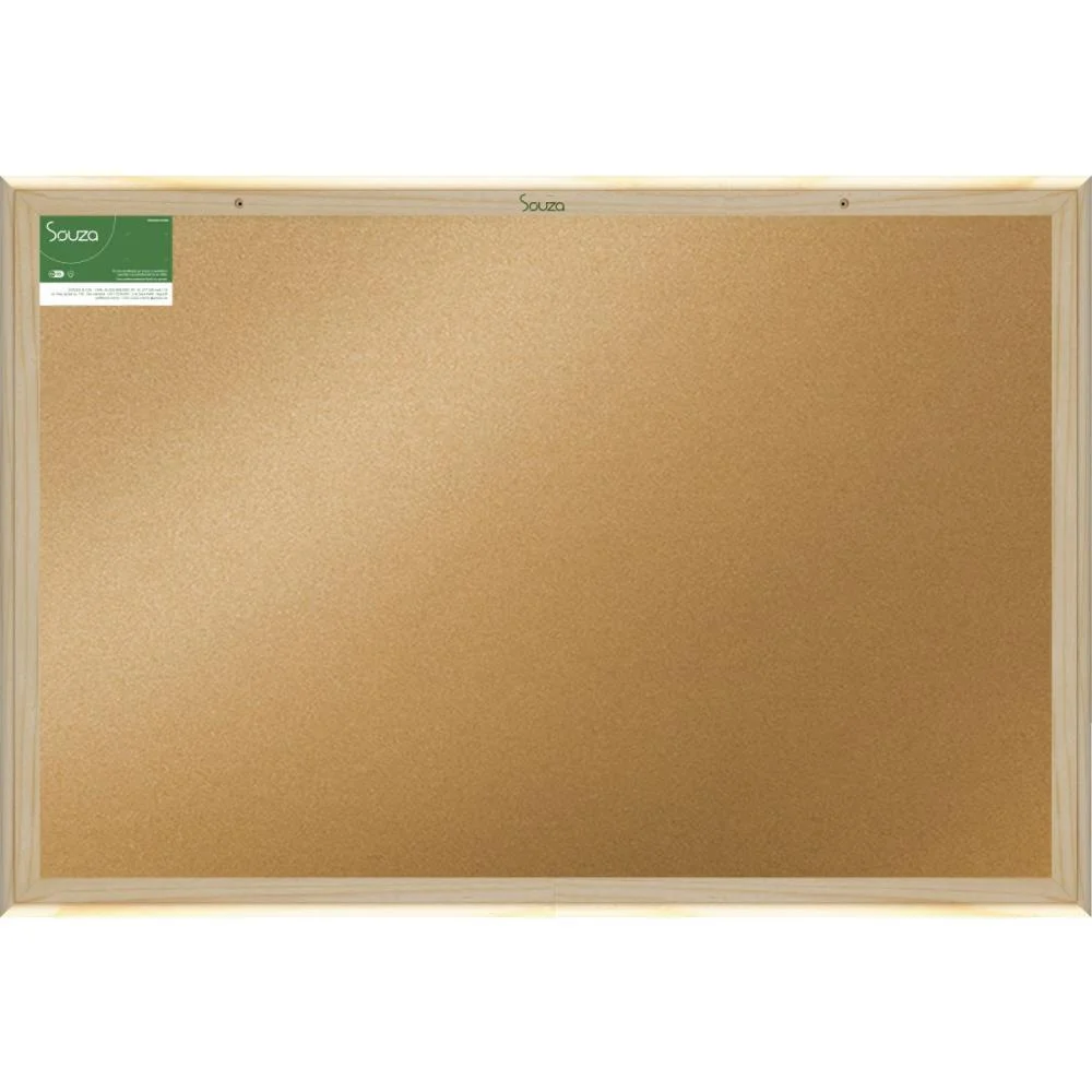 Quadro Aviso Moldura Madeira Cortica Aparente 100X070Cm Souza
