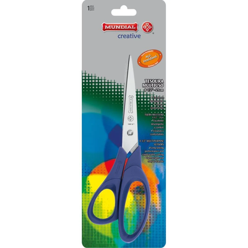 Tesoura Cortfacil Multiuso Inox 21Cm Mundial