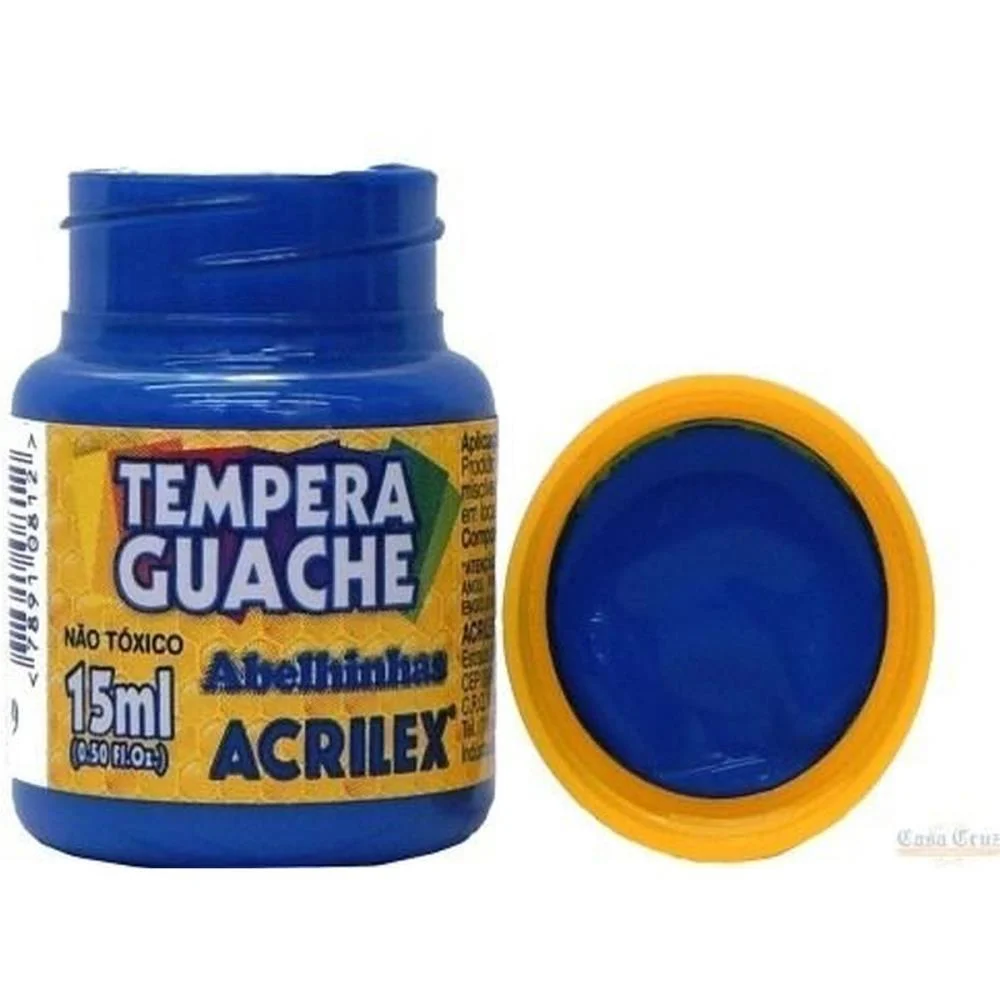 Tinta Guache 015Ml Azul Turquesa Acrilex (Duzia)