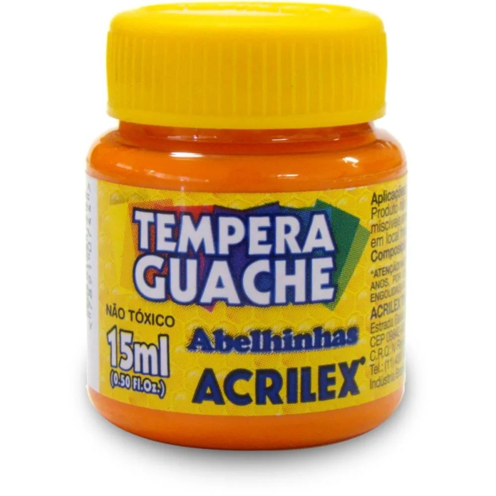 Tinta Guache 015Ml Laranja Acrilex (Duzia)