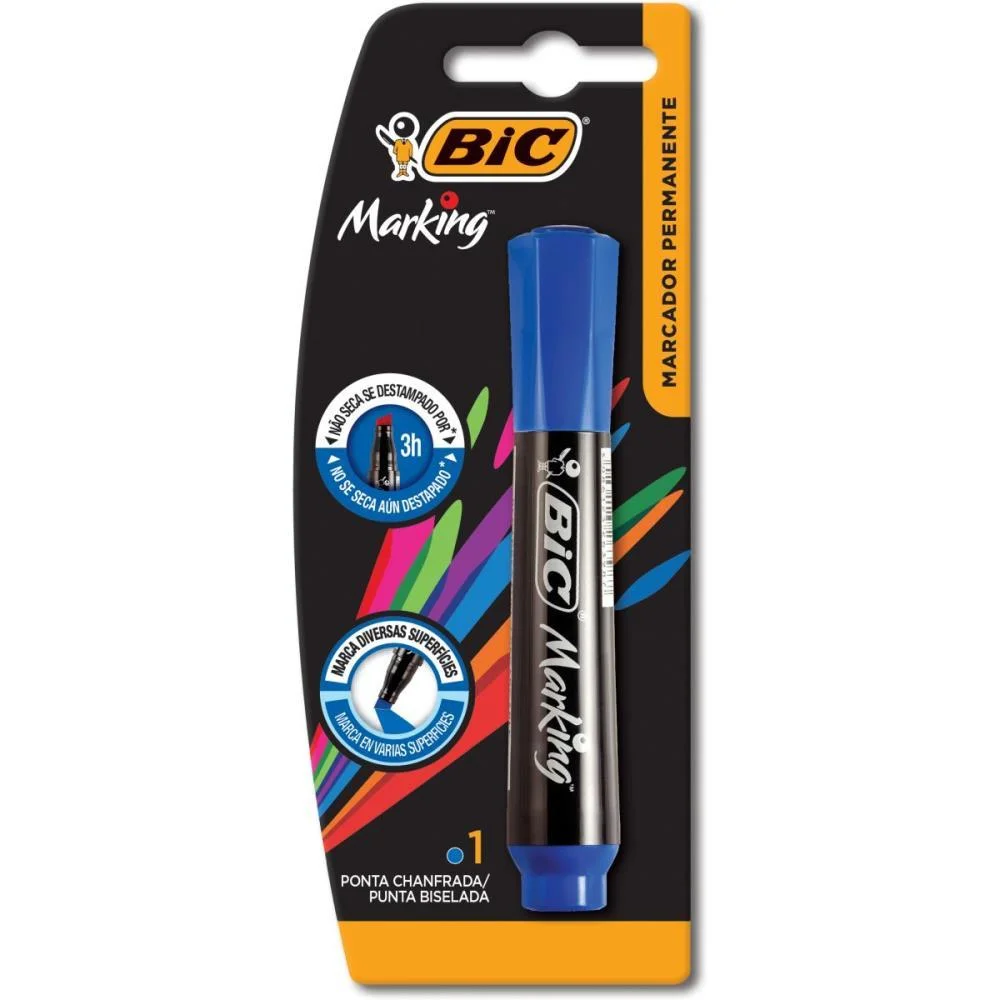 Pincel Marcador Permanente Marking Azul Bic (Bl.c/01)