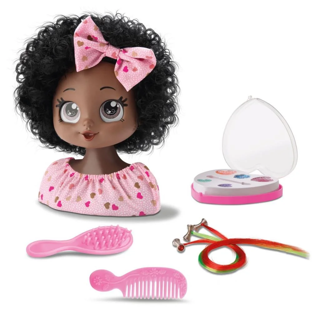 Boneca Style Hair Negra 21Cm C/Acesso Bee Toys