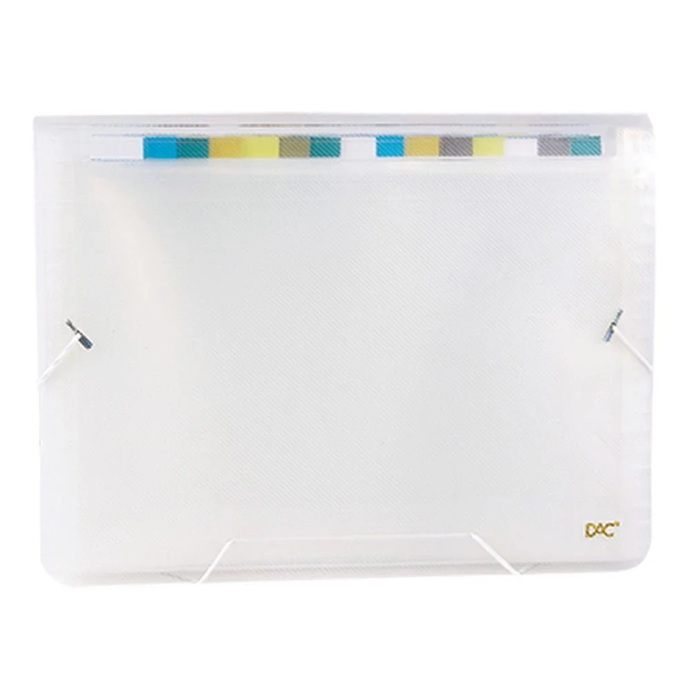 Pasta Sanfonada Plastica A4 31 Divisoes Cristal Dac