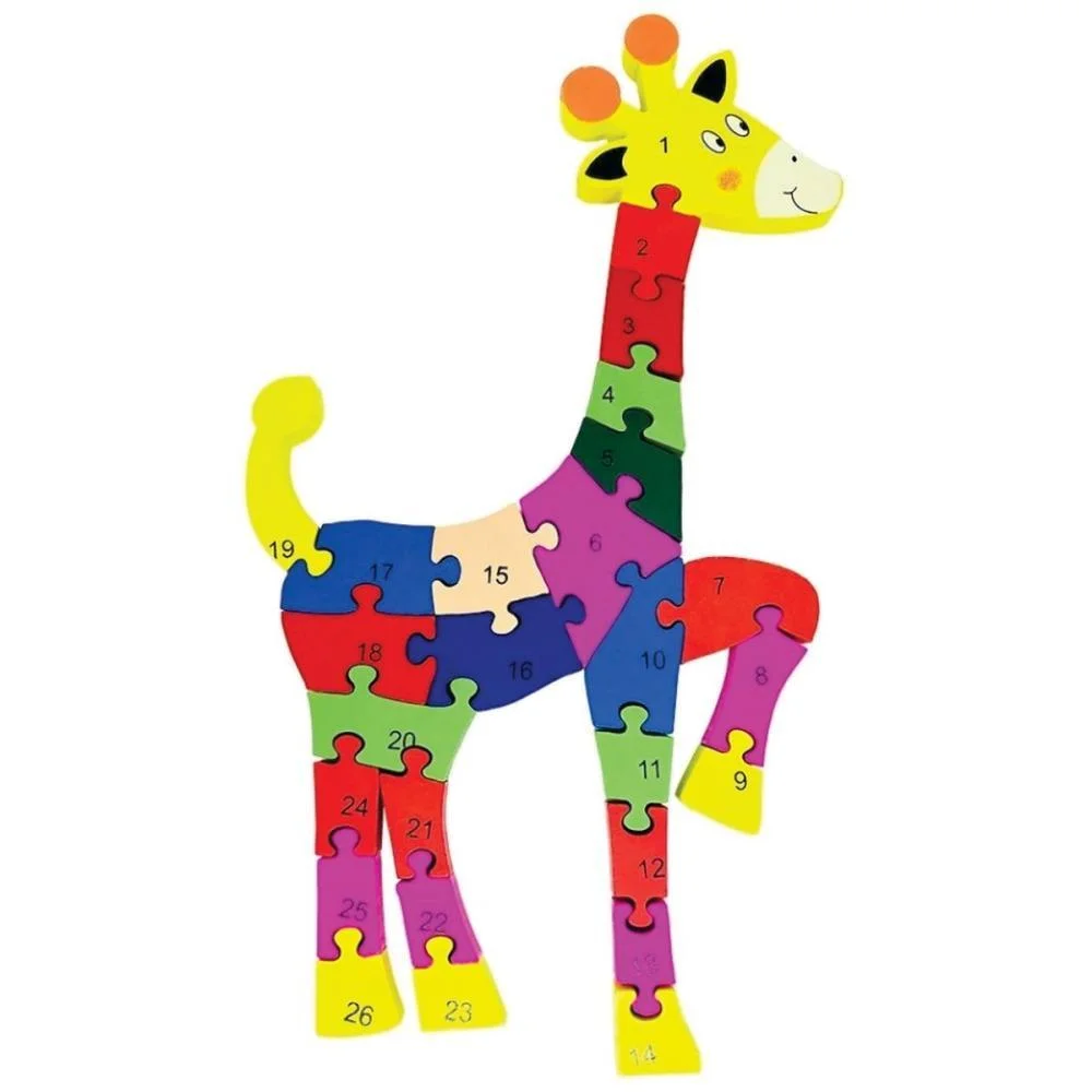 Quebra-Cabeca Madeira Girafa 26 Pecas Toy Mix