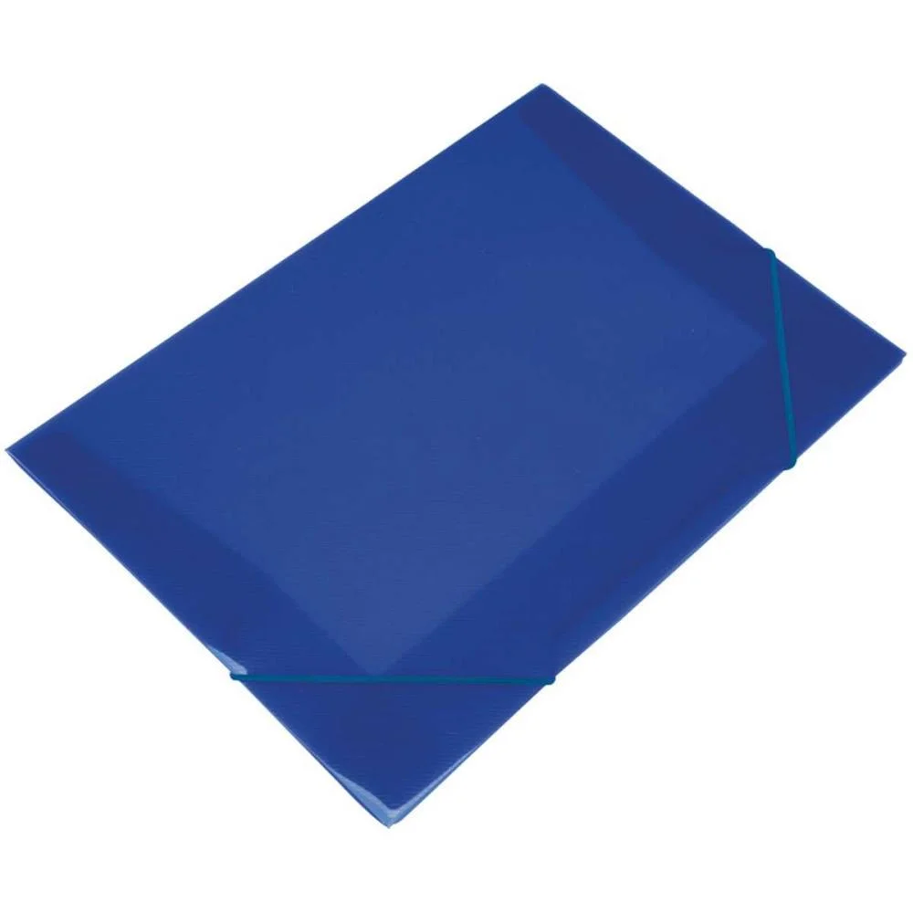 Pasta Aba Elastica Plastica Mini 20Mm Azul Soft Polibras (Pct.c/10)