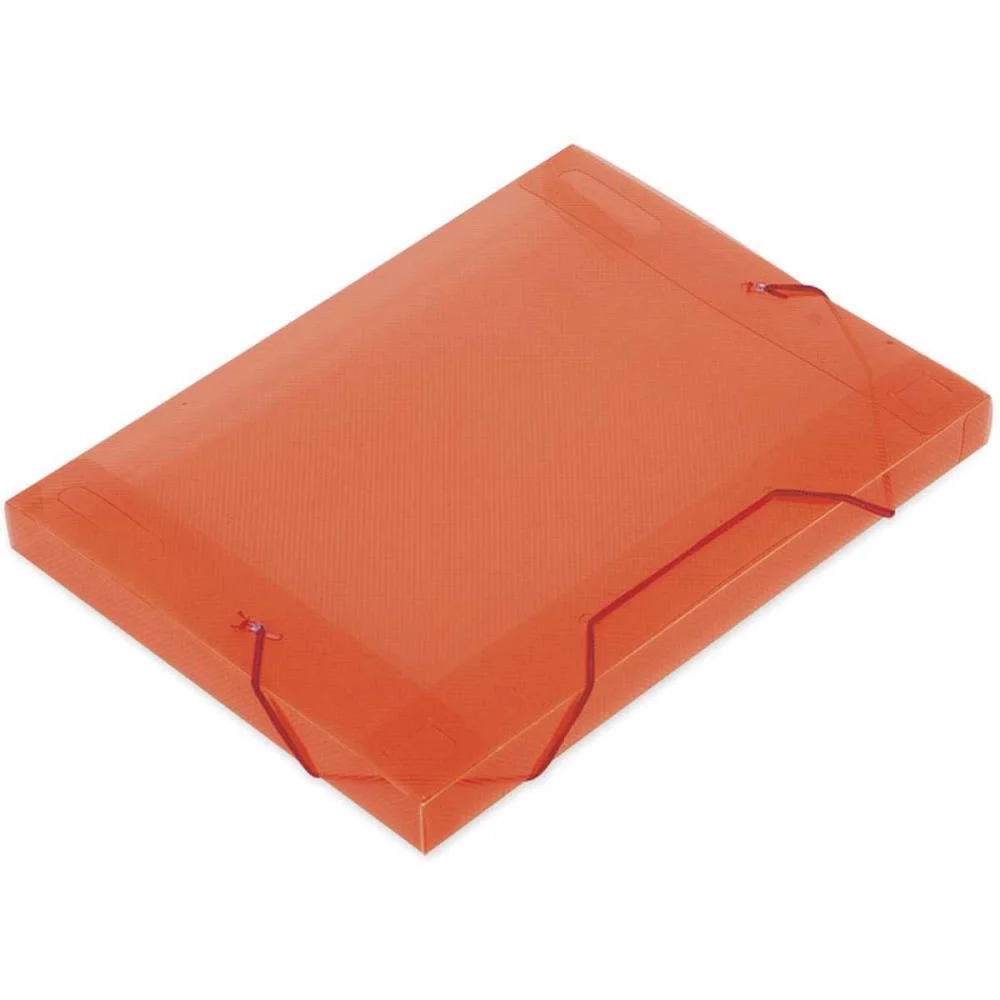 Pasta Aba Elastica Plastica Oficio 30Mm Vermelho Soft Polibras (Pct.c/10)