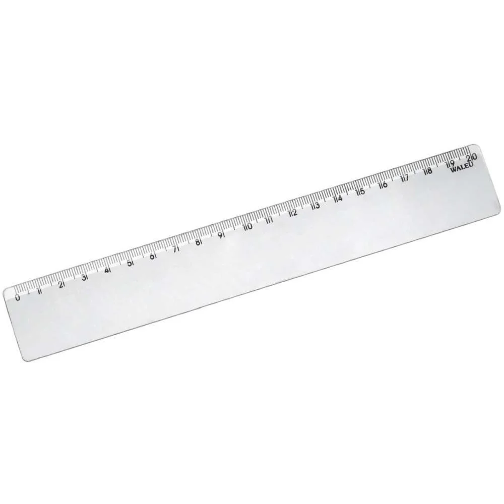 Regua Plastica Cristal 20Cm. Maxcril (Pct.c/25)