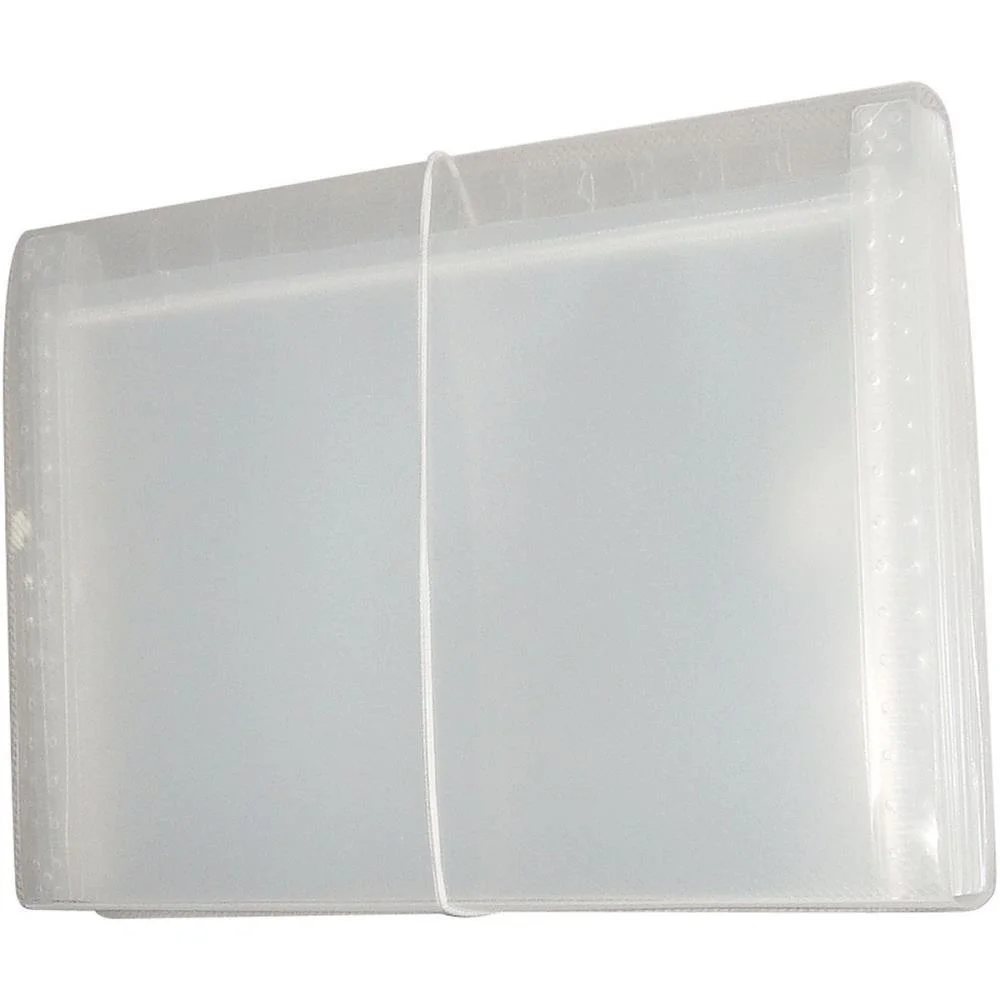 Pasta Sanfonada Plastica Duplicata 12 Divisoes Cristal Acp
