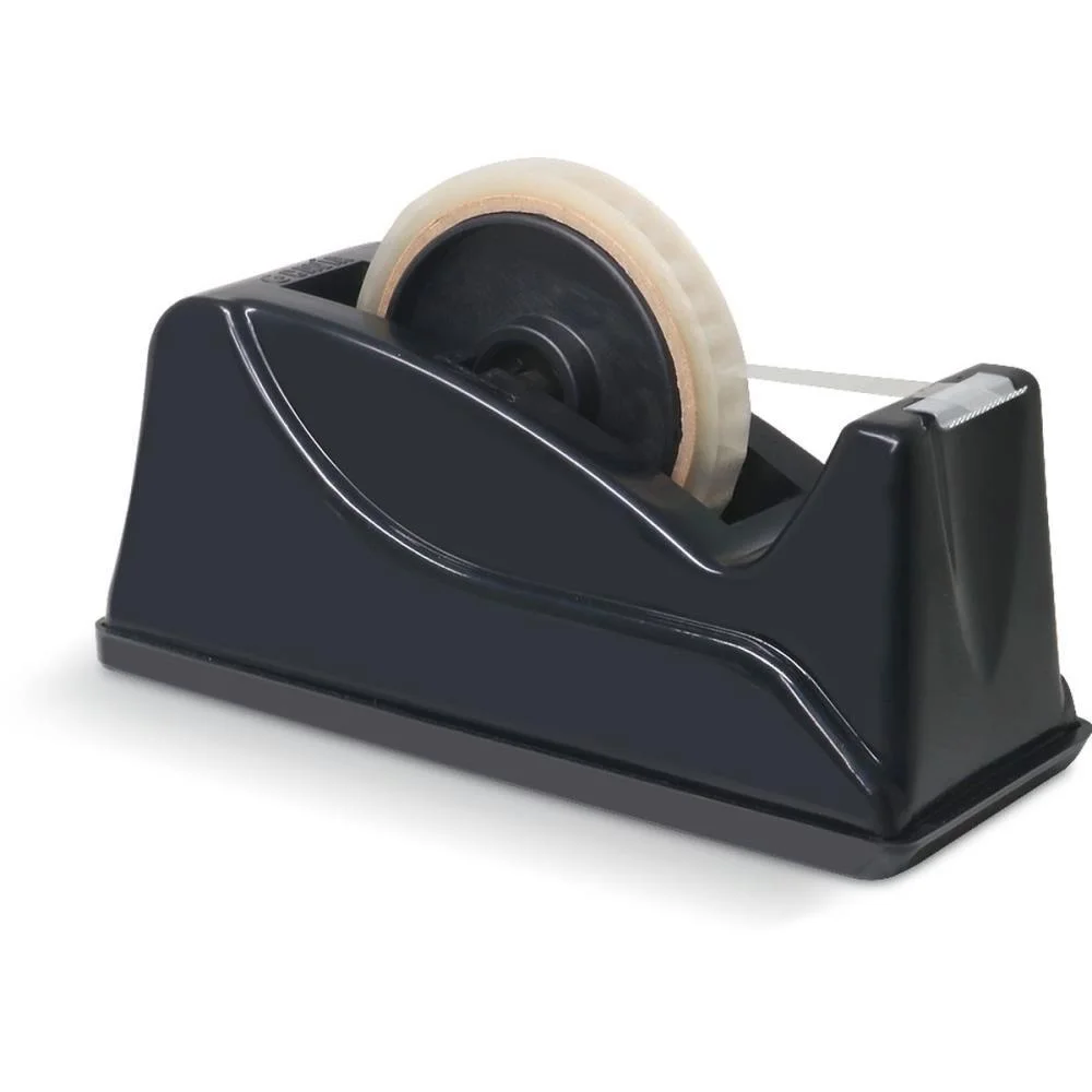 Suporte Para Fita Adesiva Grande Plastico Preto Cavia