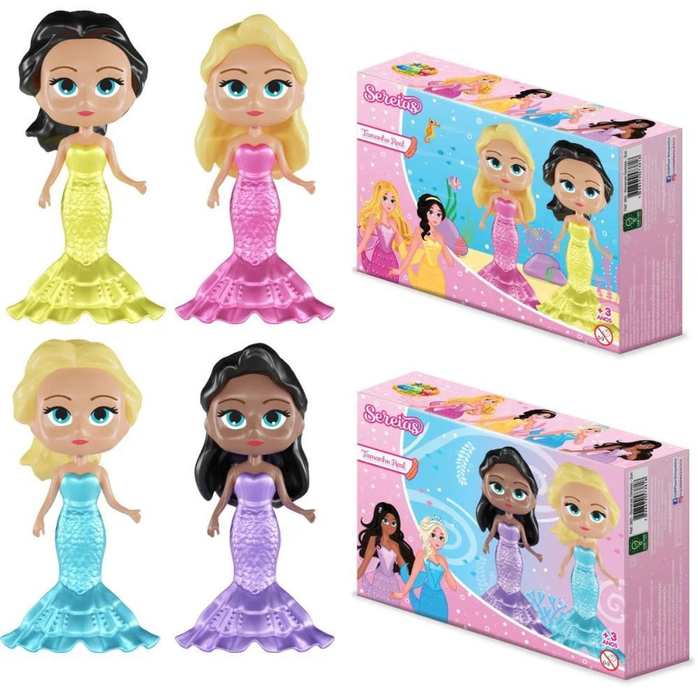 Brinquedo Para Montar Boneca Sereia C/02 Unidades (S Ggb Plast