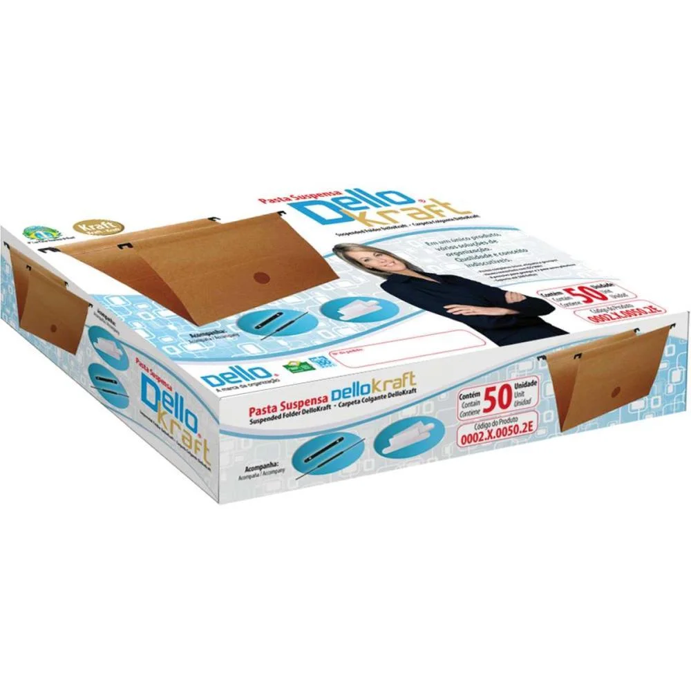 Pasta Suspensa Dellokraft Haste Plastica Dello (Cx.c/50)