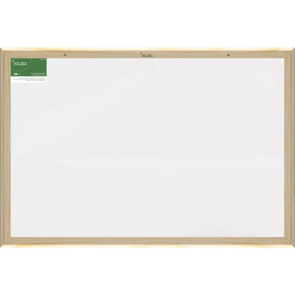 Quadro Branco Moldura Madeira 070X050Cm Magitel Souza (Pct.c/05)