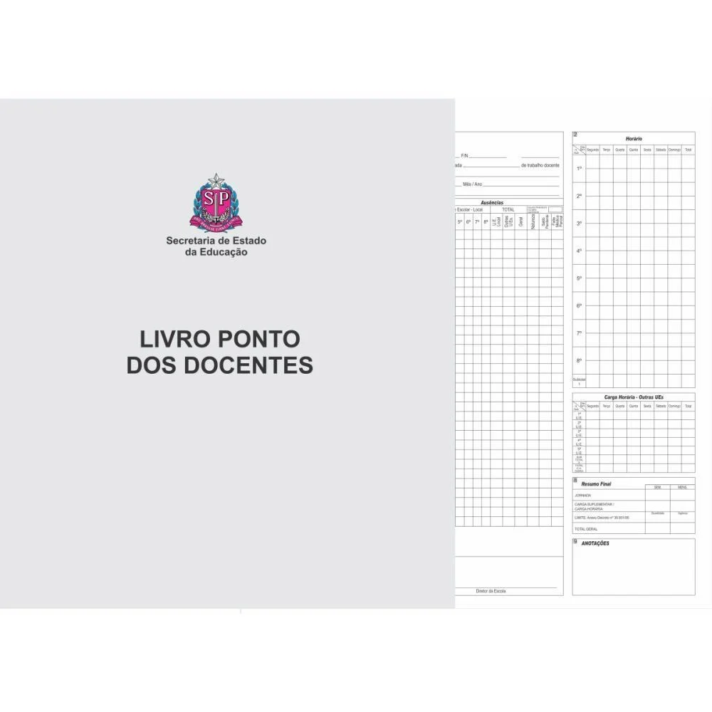 Livro Ponto Docentes 100F. 280X310Mm Tamoio