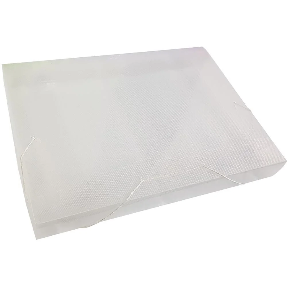 Pasta Aba Elastica Plastica Oficio 30Mm Cristal Acp (Pct.c/10)