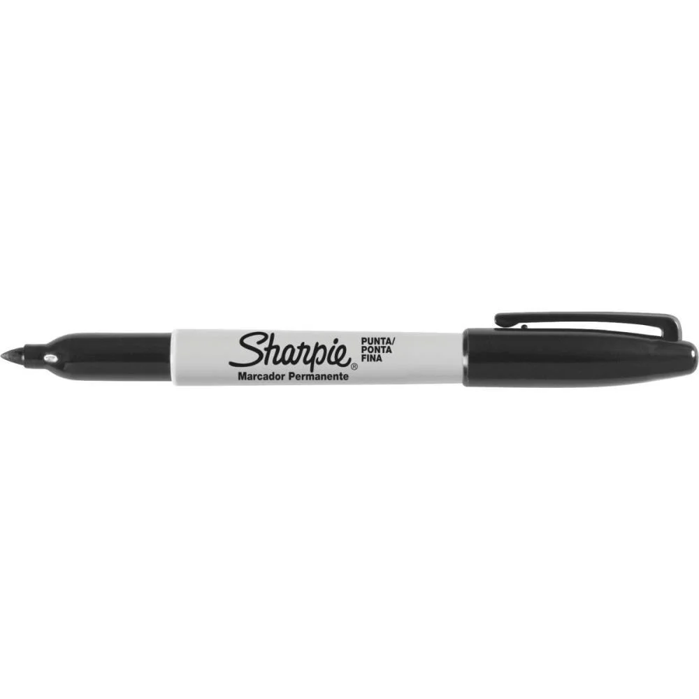 Pincel Marcador Permanente Sharpie Fino Preto Paper Mate (Cx.c/12)