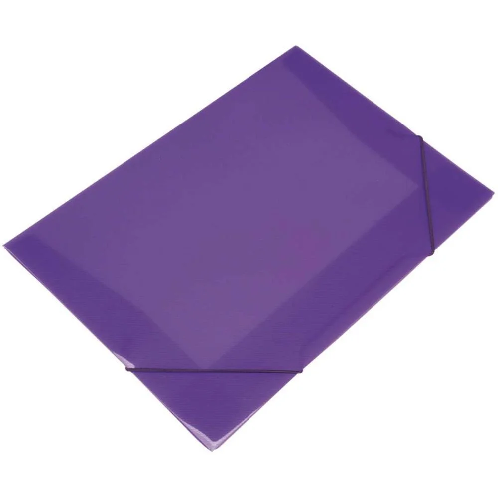 Pasta Aba Elastica Plastica Oficio Lilas Soft Polibras (Pct.c/10)