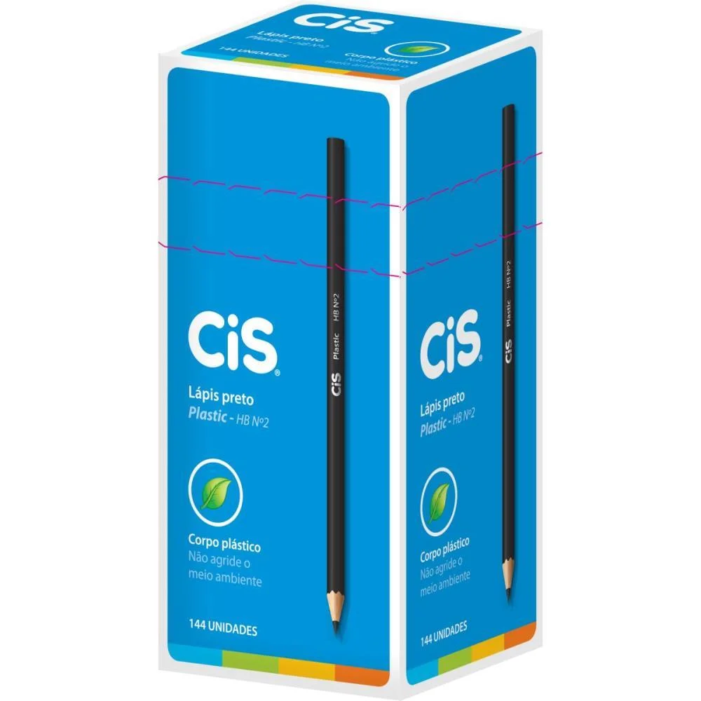 Lapis Preto Redondo Plastic Hb N.2 Sertic (Cx-144)