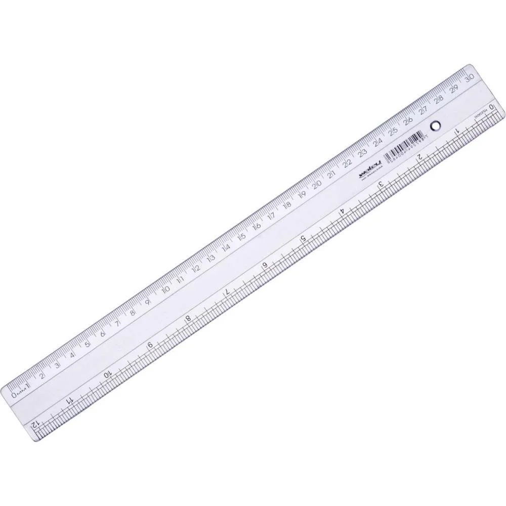 Regua De Poliestireno Super Cristal 30Cm. Maxcril (Pct.c/10)