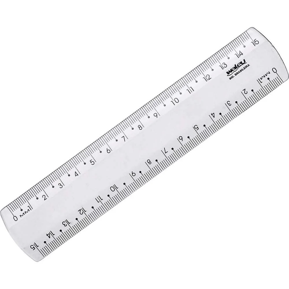 Regua De Poliestireno New Line Cristal 15Cm. Maxcril (Pct.c/10)