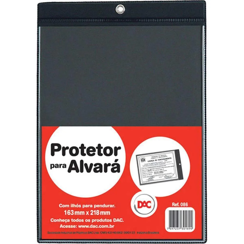 Porta Alvara Preto/Cristal 163Mmx218Mm Dac (Pct.c/05)