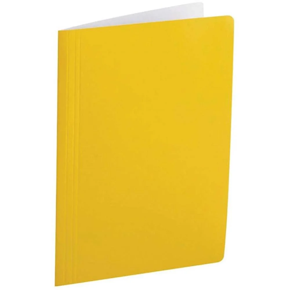 Pasta Grampo Trilho Papel Oficio Amarela Polycart (Pct.c/20)