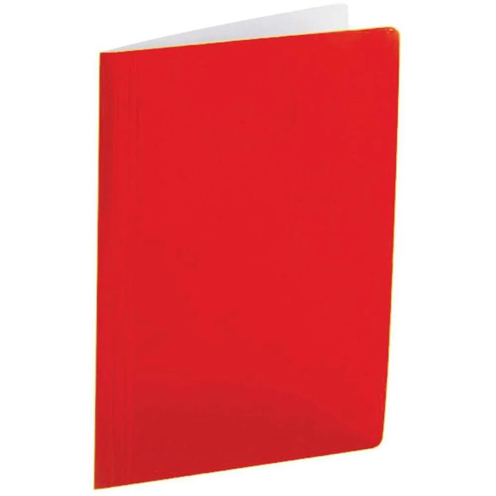 Pasta Grampo Trilho Papel Oficio Vermelha Polycart (Pct.c/20)