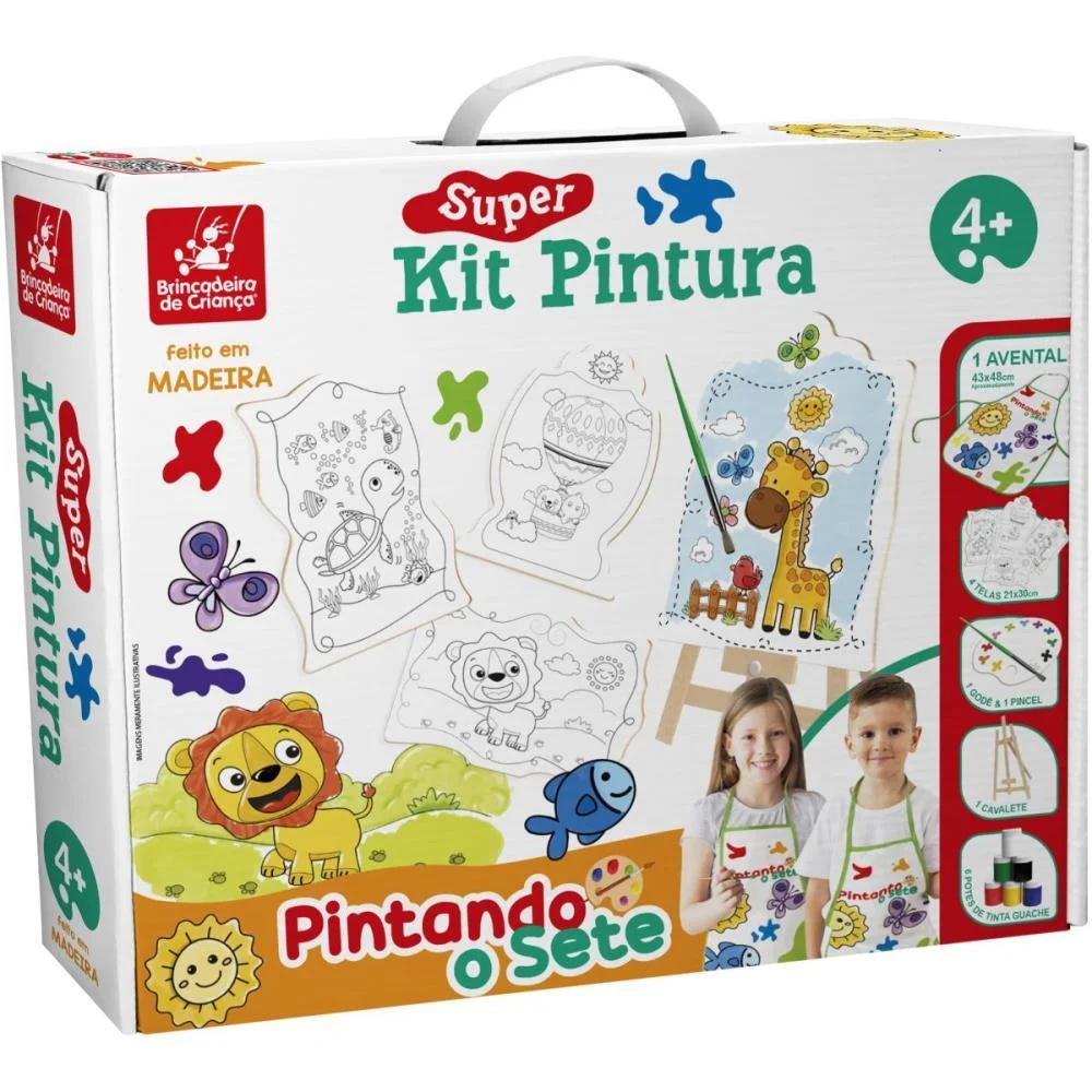 Brinquedo Para Colorir Pintando O Sete C/4 Telas Brinc. De Crianca
