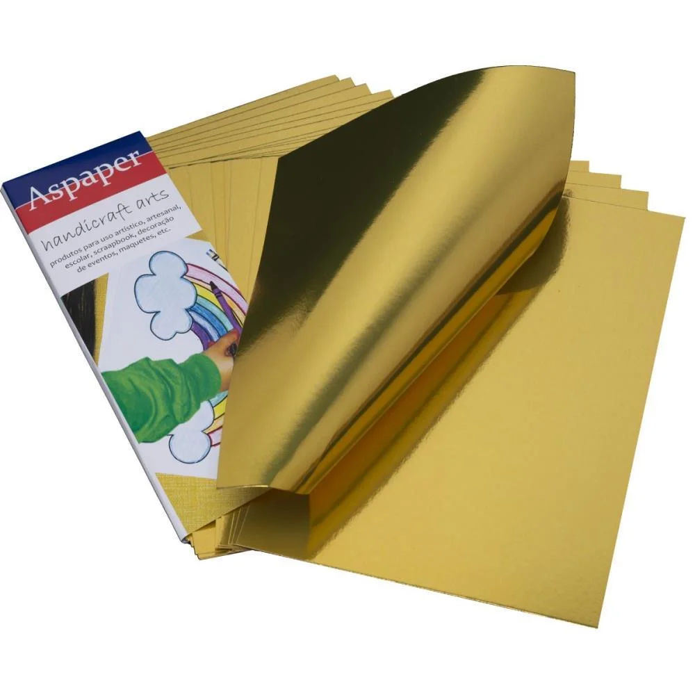 Papel Laminado Ouro 210X297Mm 250G Usa Folien (Pct.c/10)