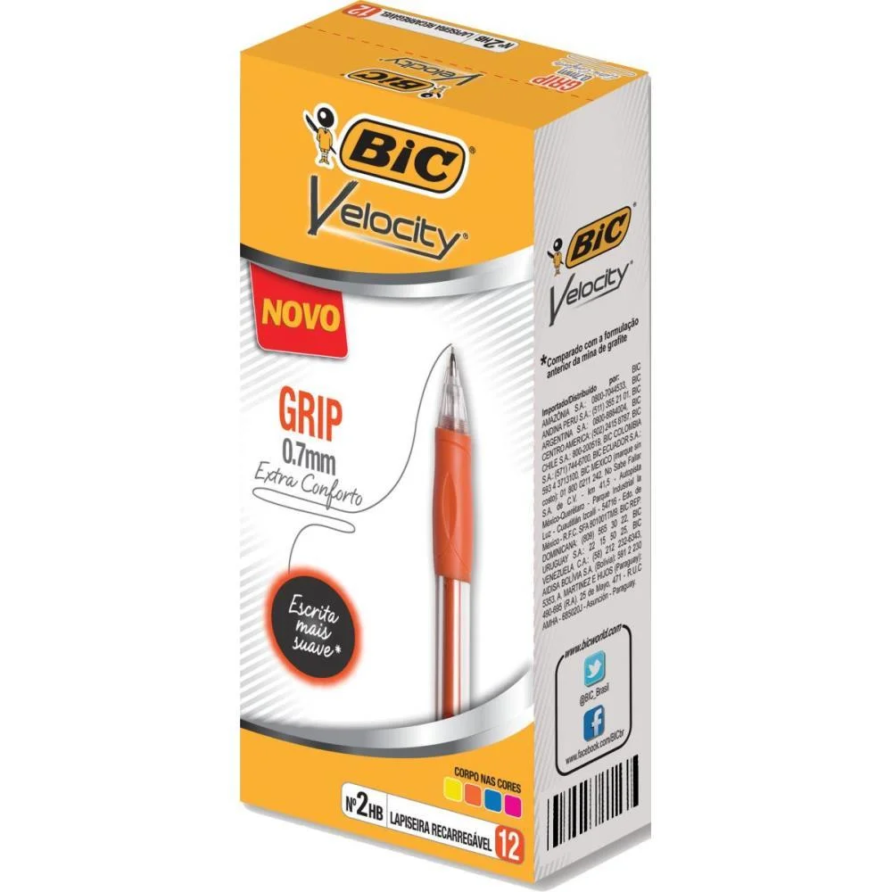 Lapiseira 0.7Mm Velocity Pencil Sortidas Bic (Cx.c/12)