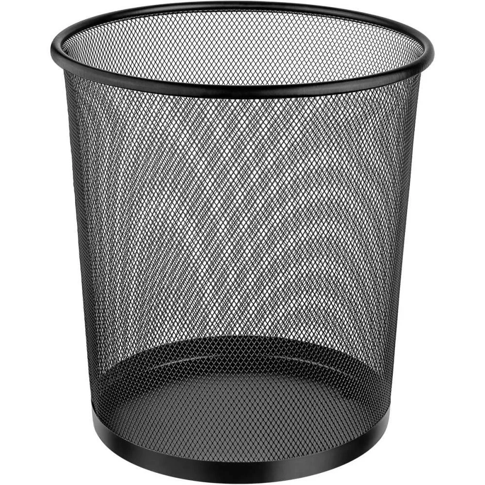 Lixeira Para Escritorio Metal Redonda 12,5L Pt 26X28 Ordene