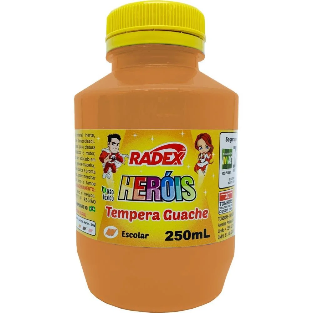 Tinta Guache 250Ml Laranja Radex (Pct.c/03)