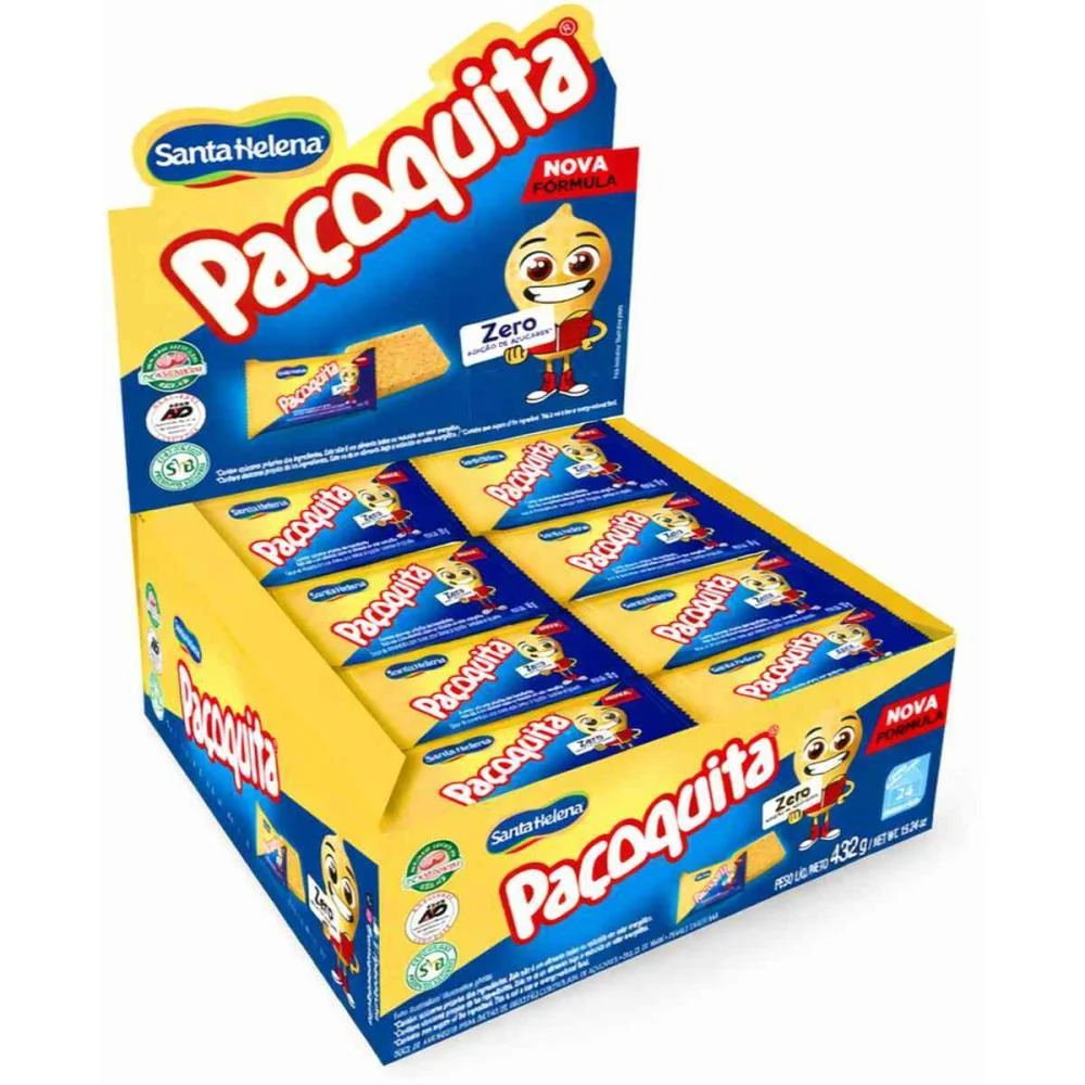 Doce Pacoquita Zero Embalada 432G Santa Helena C/ 24 Unidades