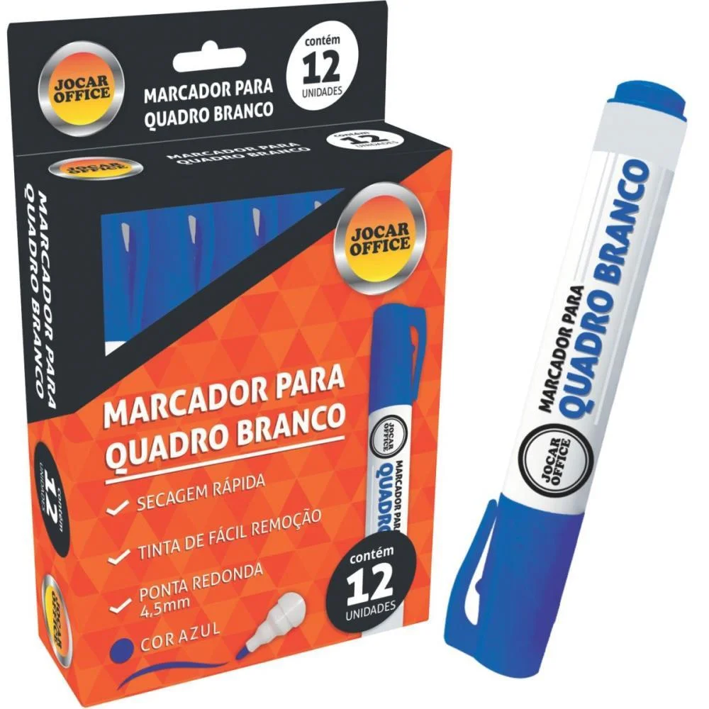 Pincel Quadro Branco Jocar Azul Leonora (Cx.c/12)