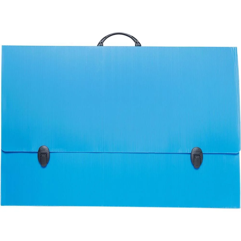 Maleta Novaonda Com Alca A-2 Azul C/Fecho 3,5Cm Polibras