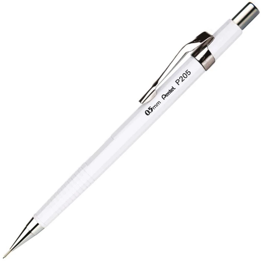 Lapiseira 0.5Mm Pentel Branca Pentel (Blister)