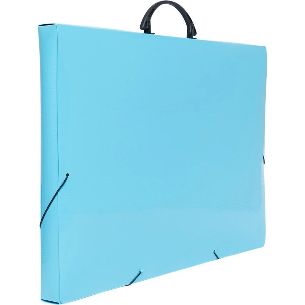 Maleta Plastica Com Alca Colors A3 Azul 35X33X50,5Cm Polibras