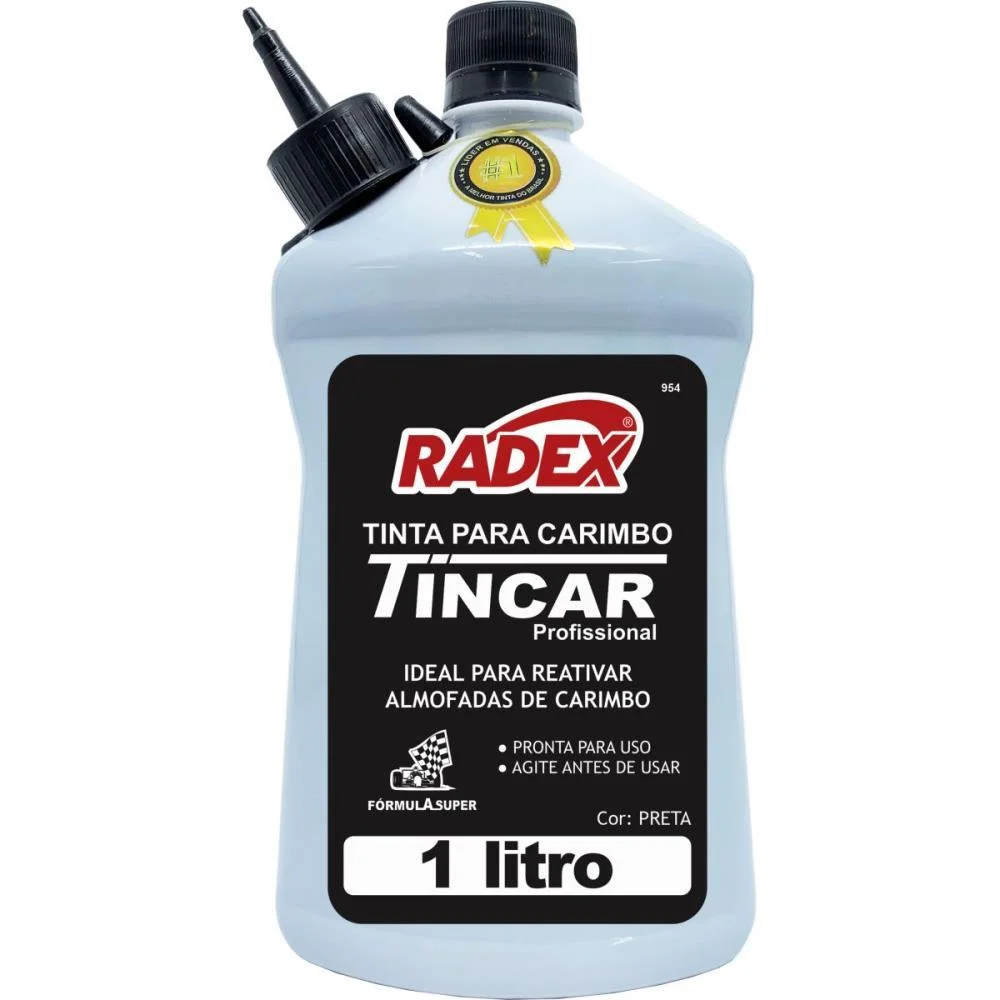 Tinta Para Carimbo 1 Litro Preto Radex