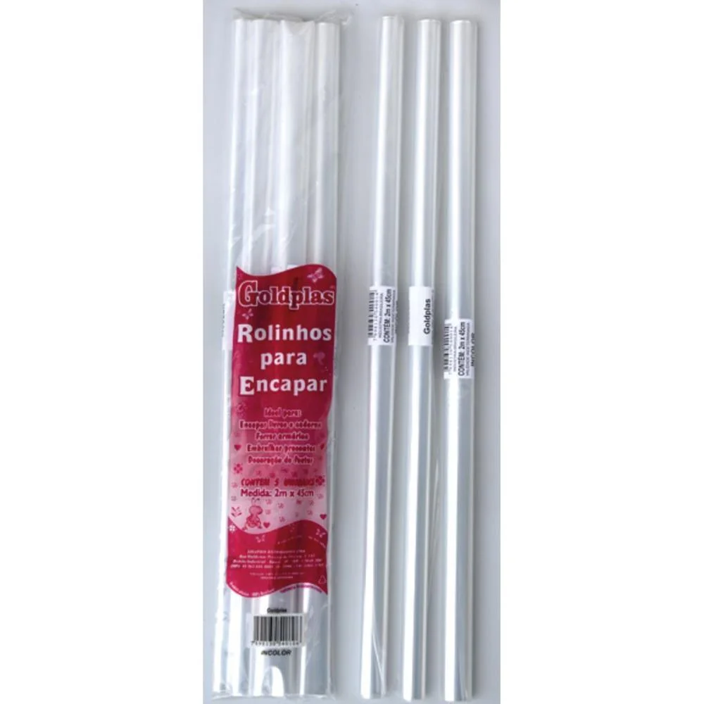 Plastico Para Encapar 2M Incolor 45Cm Goldplas (Pct.c/05)