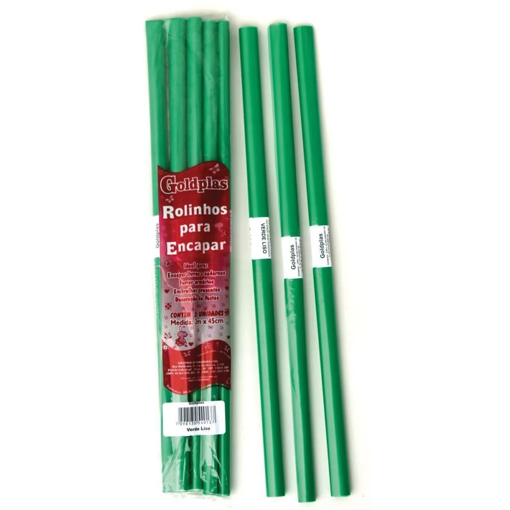 Plastico Para Encapar 2M Verde 45Cm Goldplas (Pct.c/05)