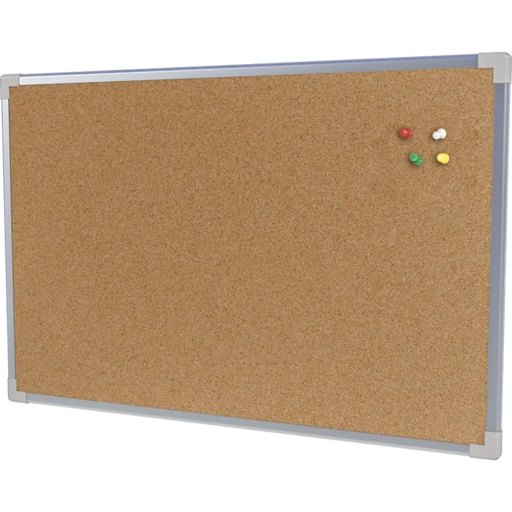 Quadro Aviso Moldura Aluminio Cortica Aparente 200X120Cm Stalo