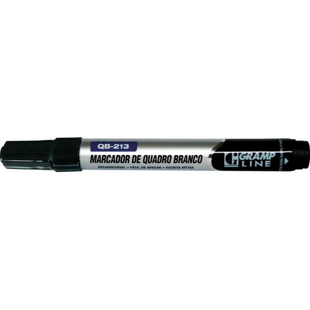 Pincel Quadro Branco Qb213 Recarregavel Preto Gramp Line (Cx.c/12)