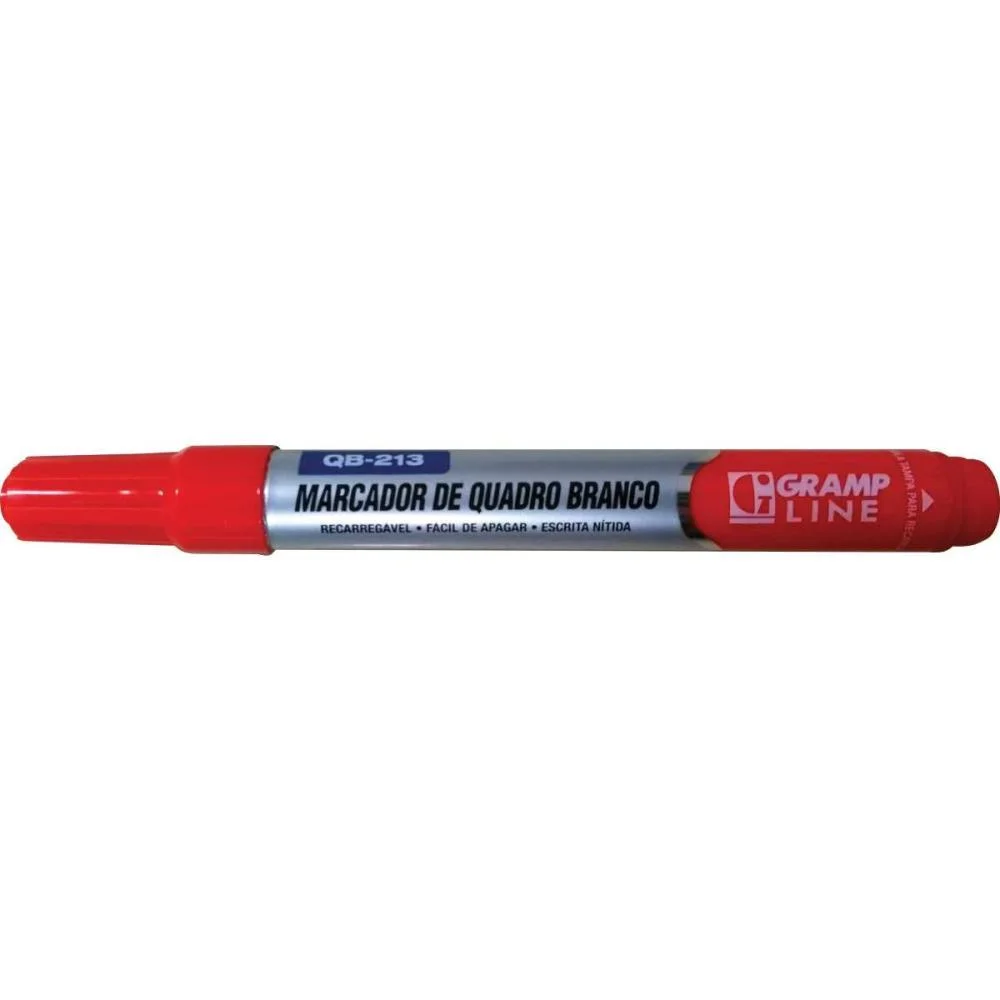 Pincel Quadro Branco Qb213 Recarregavel Vermelho Gramp Line (Cx.c/12)