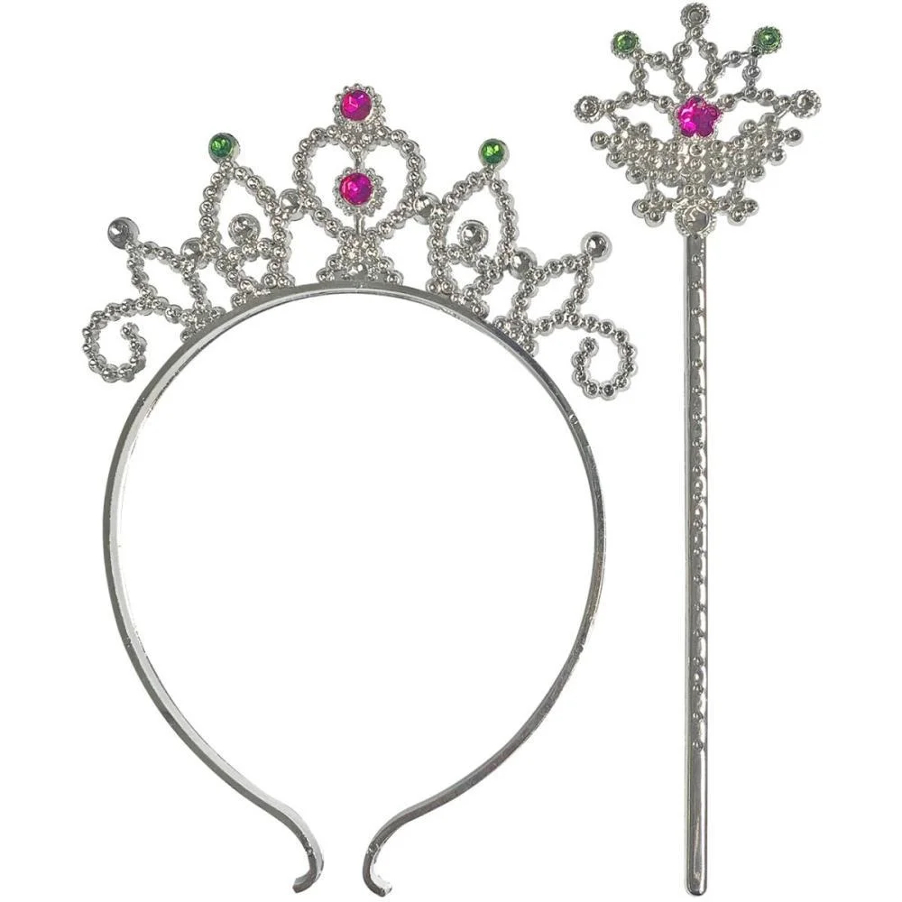 Fantasia Acessorio Tiara Coroa E Varinha Encantad Make+
