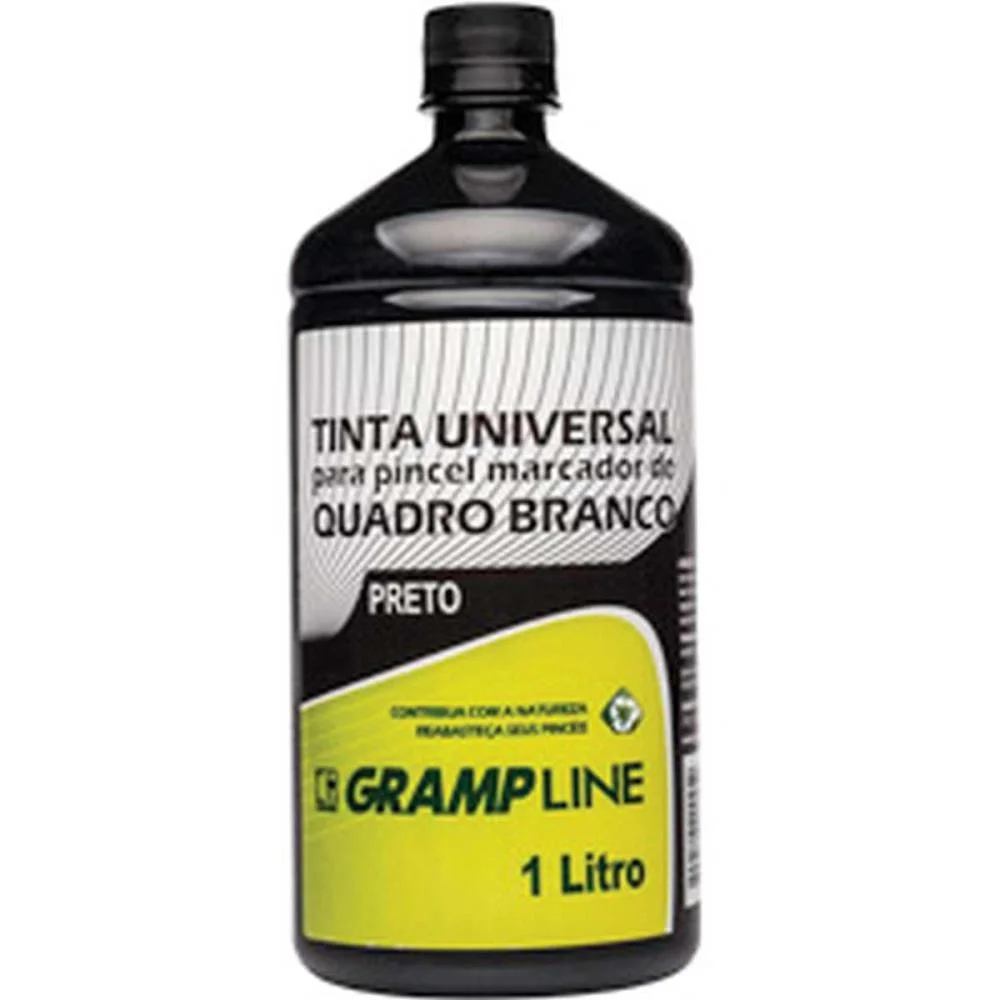 Tinta Marcador Quadro Branco Reabastecedor 1000Ml Preto Gramp Line