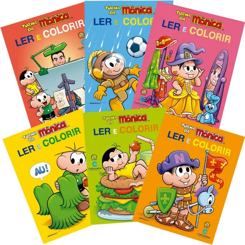 Livro Infantil Colorir Ler E Colorir T. Monica 20X27 Culturama (Pct.c/12)