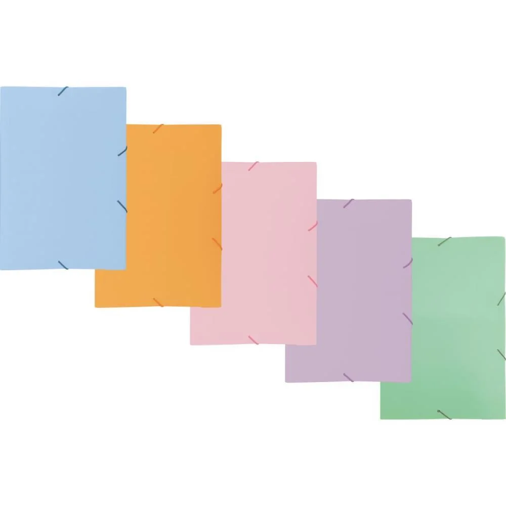 Pasta Aba Elastica Plastica Oficio Fosca Tons Pastel (S) Acp (Pct.c/10)