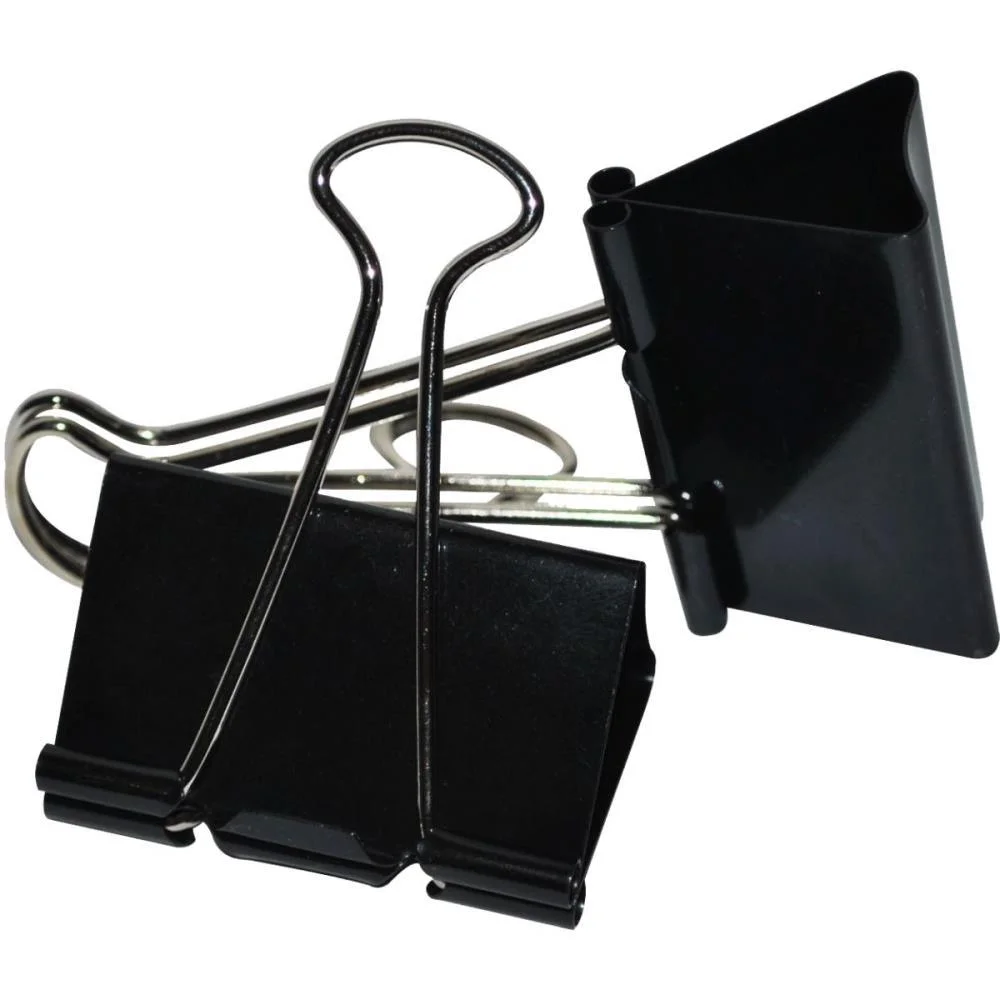 Prendedor De Papel Jocar Binder 15Mm Preto Leonora (Pote-60)